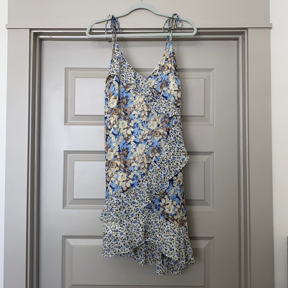 Astr The Label Print Mix Mini Dress